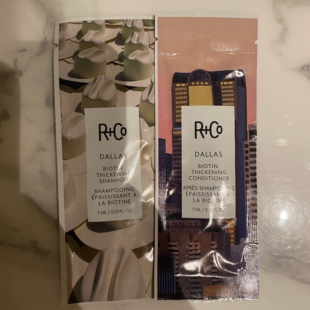 R+Co Hair Product Sample Set Labyrinth Dallas Television On a cloud shampoo - Picture 3 of 4